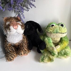 Webkinz toys Plush Animal Toy Set - Tiger, Dog, and Frog